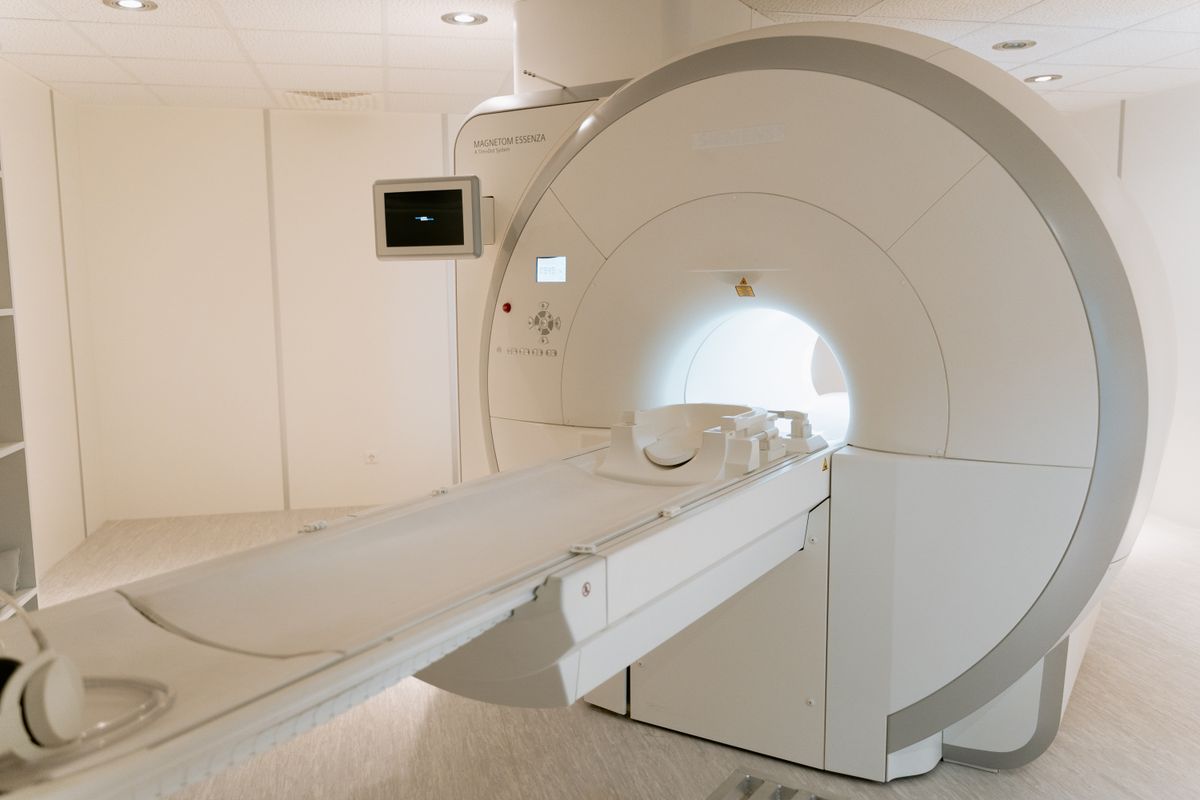 MRI scanner in a clinical room